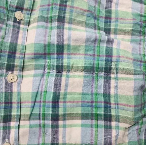 Banana Republic Mens Medium Button Down Long Sleeve Green Blue Pink - Picture 2 of 4